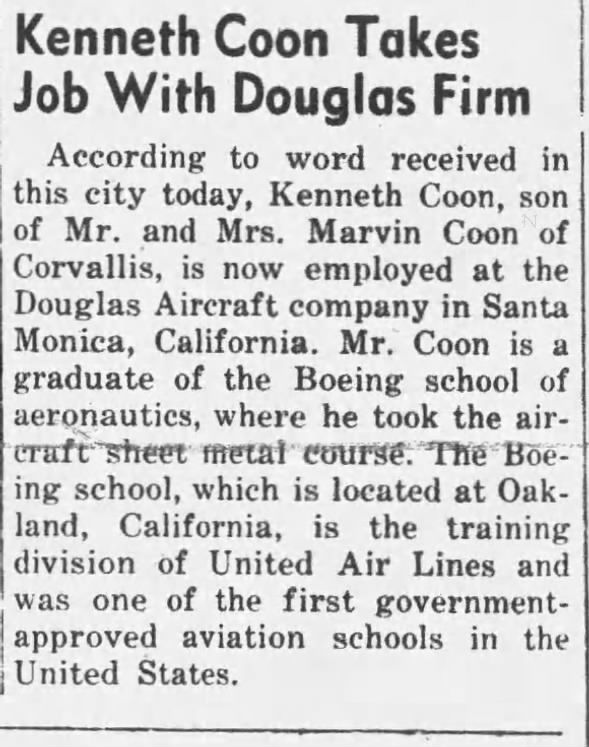 Clipping from Corvallis Gazette-Times